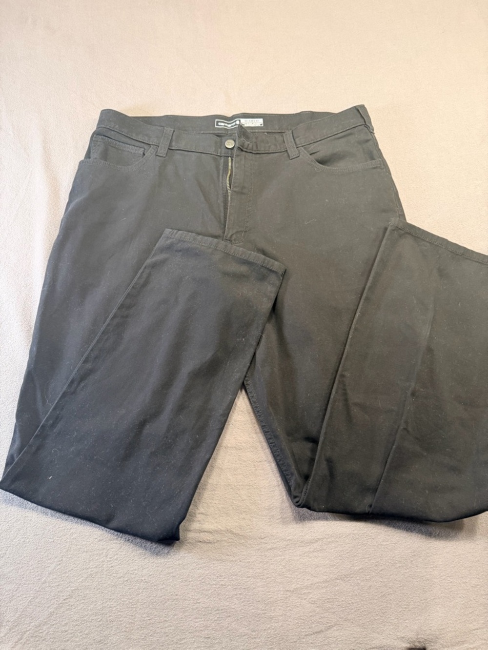 Carhartt~Mens Rugged Flex~Relaxed Fit~Gray Work Pant size 38x34